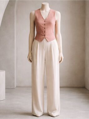 Vintage Y2K Gap Ribbed Vest Barbie Core Pink Womens Size M